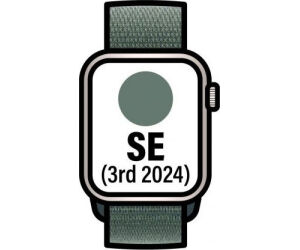 Apple Watch SE 3rd V2/ GPS/ 44mm/ Caja de Aluminio Blanco Estrella/ Correa Loop Deportiva Verde Lago
