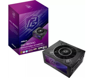 FUENTE ALIMENTACION ASROCK PG-1600G,PSU,1600W,80 PLUS GOLD,135MM,MODULAR,PCI-E 5.1 (12+4pin)x2,PCI-E (6+2 pin)x8,SATA (5 pin)x12