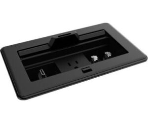 Crestron Fliptop Ft2 Series Cable Management System, 202 Size, Mechanical, Pass-through Lid, Black (ft2-202-mech-ptl-b) 6511668
