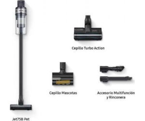 Aspirador Escoba con batería Samsung Jet 75B Pet/ 21.6V/ Autonomía 210 Min