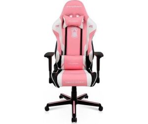 Silla gaming dxracer racing pink - white incluye cojines cervical y lumbar -  gc - r95 - pwm - z1 - 81