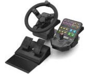 Volante logitech farm sim -  pedales -  panel de control