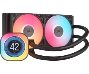 Corsair iCUE LINK TITAN 240 RX LCD Procesador Refrigerador de aire 12 cm Negro 1 pieza(s)