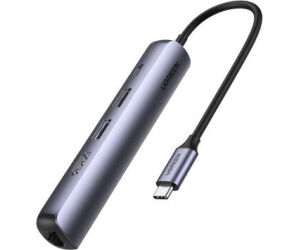 Ugreen 10919 base para portátil y replicador de puertos Alámbrico USB 3.2 Gen 1 (3.1 Gen 1) Type-C Gris