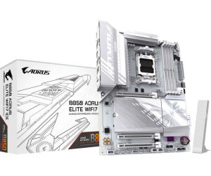 GIGABYTE B850 AORUS ELITE WIFI7 ICE Placa Base - Procesadores AMD Ryzen Serie 9000, VRM digital de 12+2+1 fases, hasta 8200MHz DDR5 (OC), 1xPCIe 5.0 + 2xPCIe 4.0 M.2, LAN 2.5, WIFI 7, USB 3.2 Gen 2x2