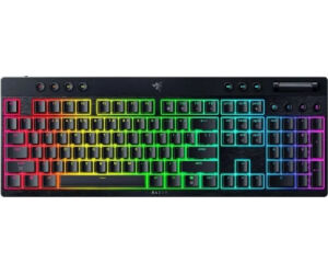 Razer BlackWidow V4 Low-Profile HyperSpeed teclado Juego USB + RF Wireless + Bluetooth QWERTY Internacional de EE.UU. Negro