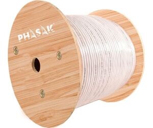Bobina cable gris phasak awg23 305m cat.6 - cca solido - awg 23 phr 660