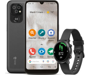 Bundle doro smartphone 8100 + smartwatch graphite black
