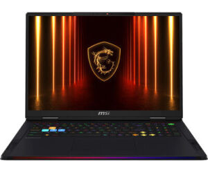 MSI Raider 18 HX AI A2XWJG-459ES Intel Core Ultra 9 285HX Portátil 45,7 cm (18") UHD+ 64 GB DDR5-SDRAM 2 TB SSD NVIDIA GeForce RTX 5090 Wi-Fi 7 (802.11be) Windows 11 Home Negro