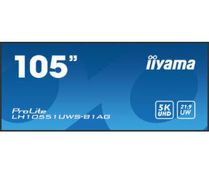 Monitor Profesional Iiyama 105" (lh10551uws-b1ag) / Tiempo Operacion 24/7 / Uso Horizontal Y Vertical / Ips / 5120x2160 5k Uw / 8ms / 500cd / 21:9 / Rs-232c / Rj45 / Hdmi X 1 / Dp X 1 / Usb-c X 2/ Usb X6 / Slot Ops / Vesa 1500x600