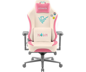 Phoenix nova cream editión silla alta gama fabricada en cuero color crema y rosa