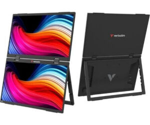 Monitor Portátil Táctil Verbatim Duo Essentials 15.6" + 15.6"/ Full HD/ Multimedia/ Negro