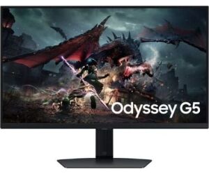 Monitor Gaming Samsung Odyssey G5 S27DG500EU 27"/ QHD/ 1ms/ 180Hz/ IPS/ Regulable en altura/ Negro