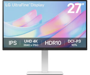 Monitor Profesional LG UltraFine 27US550-W 27"/ 4K/ Regulable en altura/ Blanco