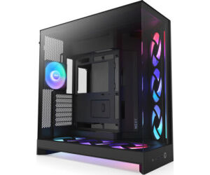 Caja Nzxt H9 Flow Rgb+ (2025) Dual-chamber Mid-tower Case W/ Rgb Fans & Controller - All Black