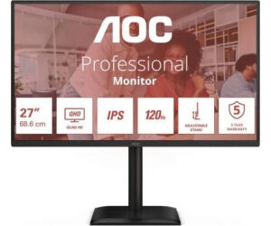 AOC Q27E4U Monitor 27" 2K 120Hz HDMI USB DP IPS AA