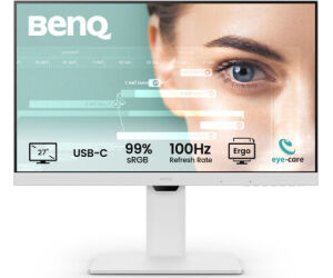 Monitor Benq Gw2786tc 27” Ips 1080p, Fhd, Usb-c (65w),  100hz, Eye-care, ErgonÓmico, Hub Usb,  99% Srgb, Hdmi, Dp, TÜv, Blanco