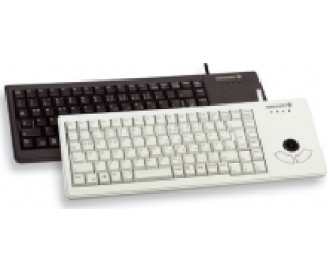 Teclado cherry xs trackball raton integrado compacto usb blanco