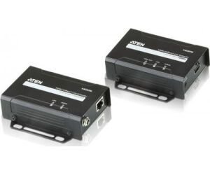 Aten VE801-AT-G extensor audio/video Transmisor y receptor de señales AV Negro