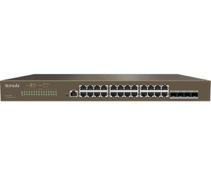 Switch 29 puertos tenda teg5328f 24 puertos gigabit ethetnet 4 puertos sfp 1 puerto consola gestionable l3