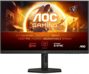 AOC Q27G4XF Monitor 27" IPS QHD 180 Hz 1Ms MM AA
