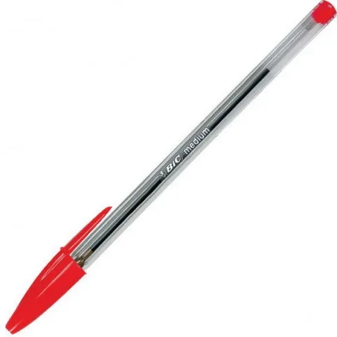 Boligrafo Cristal Cuerpo Transparente Trazo 0,4 Mm. Color Rojo Bic 8373619
