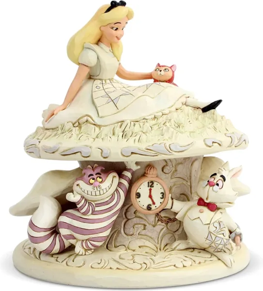 Figura enesco disney alicia en el pais de las maravillas alicia con rison y el conejo