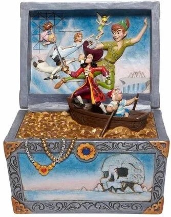 Figura enesco disney peter pan cofre del tesoro peter pan garfio & compañia