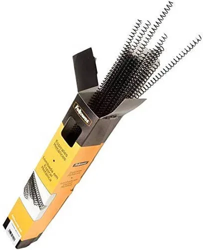 Pack 100 Espirales Metalicas 8 Mm. Negro Fellowes 5110101