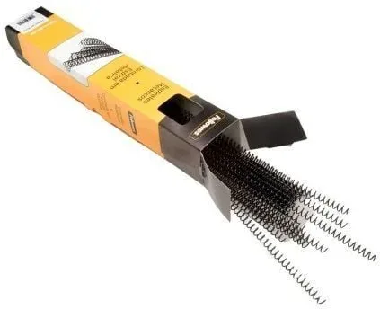 Espirales Metálicas Fellowes 5110401/ Hasta 80 A4/ 100 unidades/ Negras