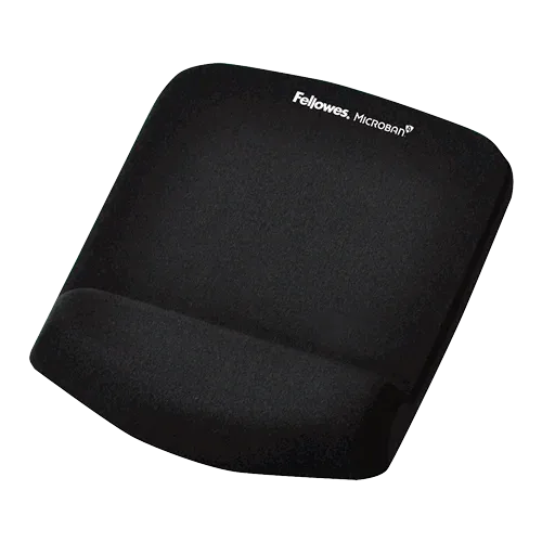 Alfombrilla con Reposamuñecas Raton Plushtouch Negro Fellowes 9252003