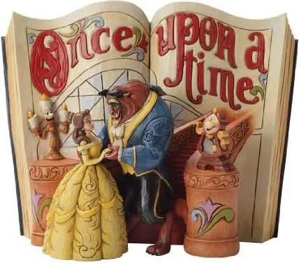 Figura enesco disney la bella y la bestia libro la bella y bestia