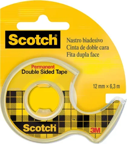 Rollo Cinta Adhesiva Doble Cara 12,7Mm X 6,3M con Dispensador 136D Scotch 7100276528
