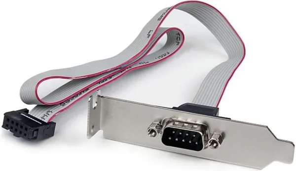 Adaptador startech header cabezal bracket serie serial rs232 a idc placa base perfil bajo 40cm