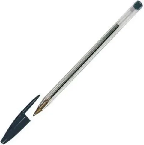 Boligrafo Cristal Cuerpo Transparente Trazo 0,4 Mm. Color Negro Bic 8373639