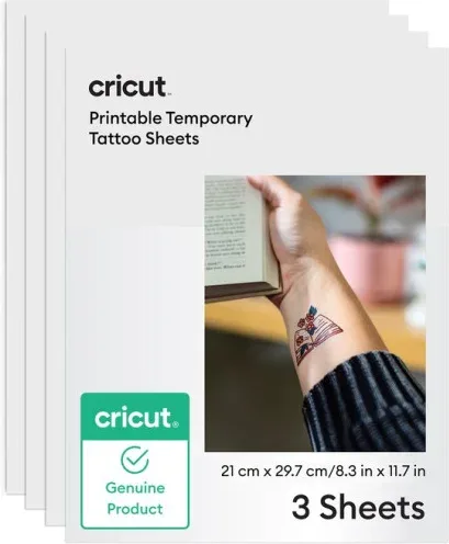CRICUT PRINTABLE TATTOO PAPER A4 (3) TRANSPARENT