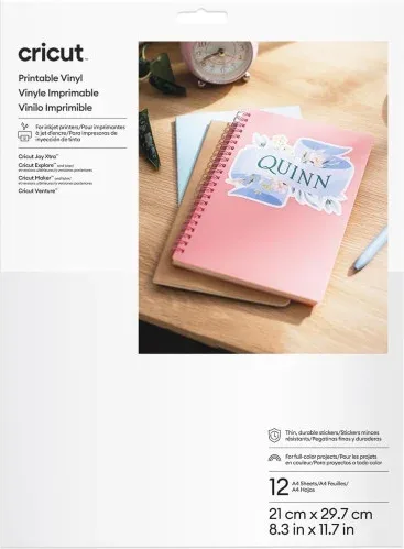 Cricut Printable Vinyl A4 - 12 Sheets (White)