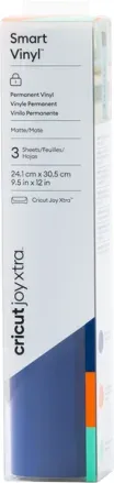 Cricut Joy Xtra Smart Vinyl Lámina de vinilo de transferencia térmica Vinilo de termotransferencia liso 3 hojas