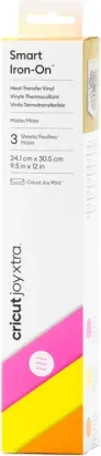 Cricut Joy Xtra Smart Iron-On Lámina de vinilo de transferencia térmica Vinilo de termotransferencia liso 3 hojas