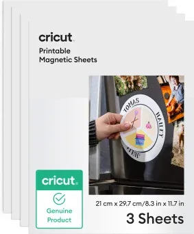 CRICUT PRINTABLE MAGNET SHEETS A4 (3) WHITE