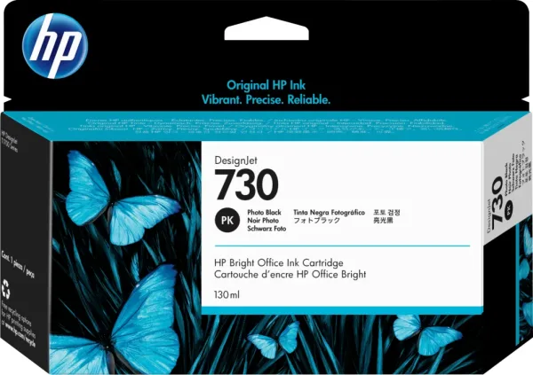 HP Cartucho de tinta DesignJet 730 negro fotográfico de 130 ml