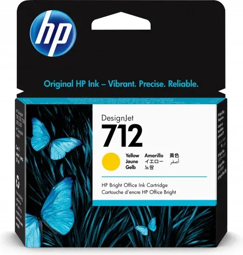 Hp7122 Cartucho Gran Formato Tinta Hp 712 Amarillo (3Ed69A)