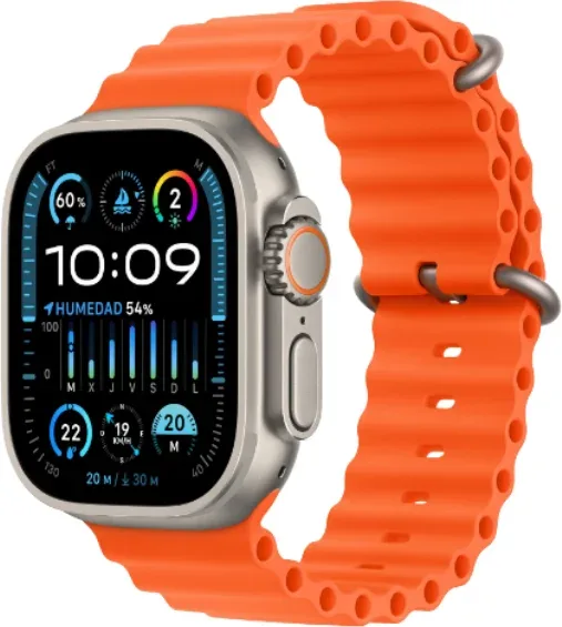 APPLE WATCH ULTRA 2 CAJA TITANIO GPS+CELL 49mm CORREA OCEAN ORANGE
