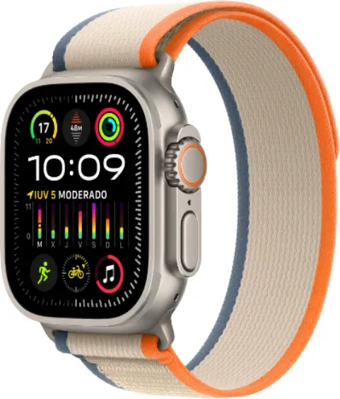 APPLE WATCH ULTRA 2 CAJA TITANIO GPS+CELL 49mm CORREA LOOP ORANGE/BEIGE TRAIL M