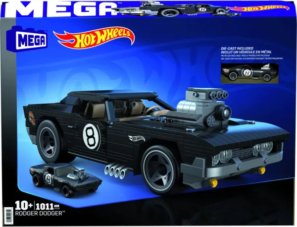 Figura mattel mega construx hot wheels coleccionistas rodger dodger
