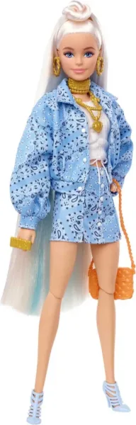 Muñeca barbie extra mattel conjunto estampado bandana