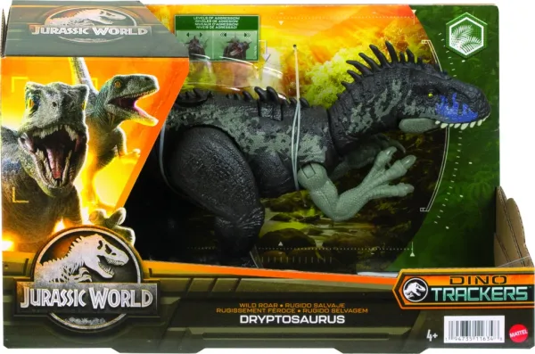 Figura mattel jurassic world wild roar dryptosaurus