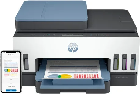 HP Smart Tank 7306 Inalámbrico All-in-One Color Impresora, Impresión a doble cara Copiadora y escáner