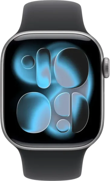 APPLE WATCH SERIES 11 CAJA GRIS ESPACIAL GPS 42mm CORREA NEGRA M/L