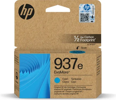 HP Cartucho de Tinta Original EvoMore 937e cian